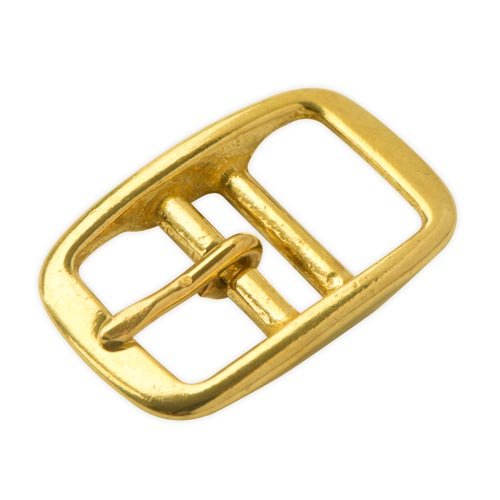 Brass 20 mm Double-Barred Belt Buckle - 10 Pieces
