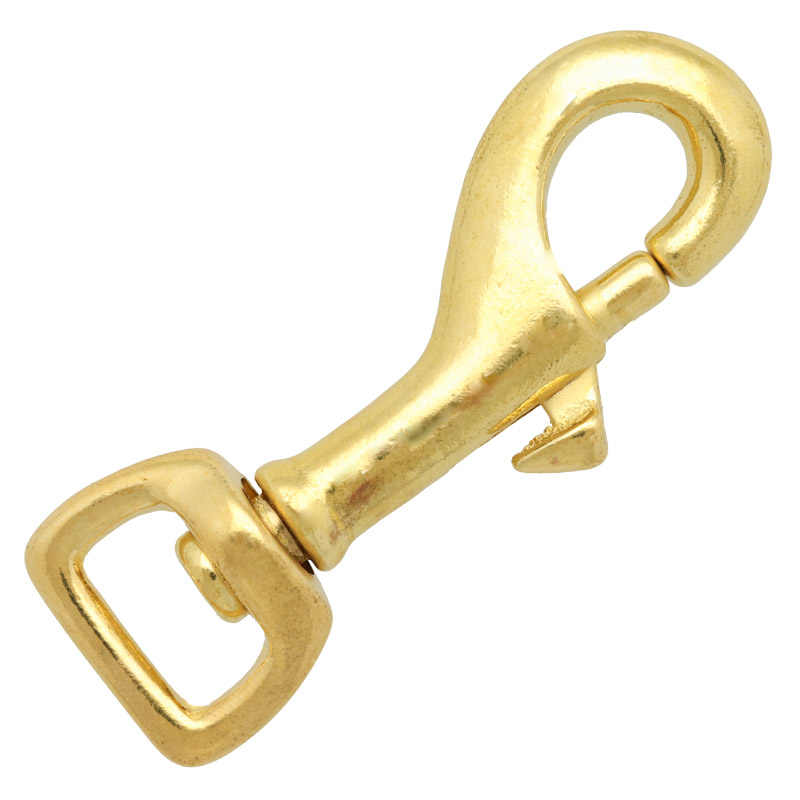 Brass 72 mm - ⧄ 16 mm Snap Hook - 20 Pieces
