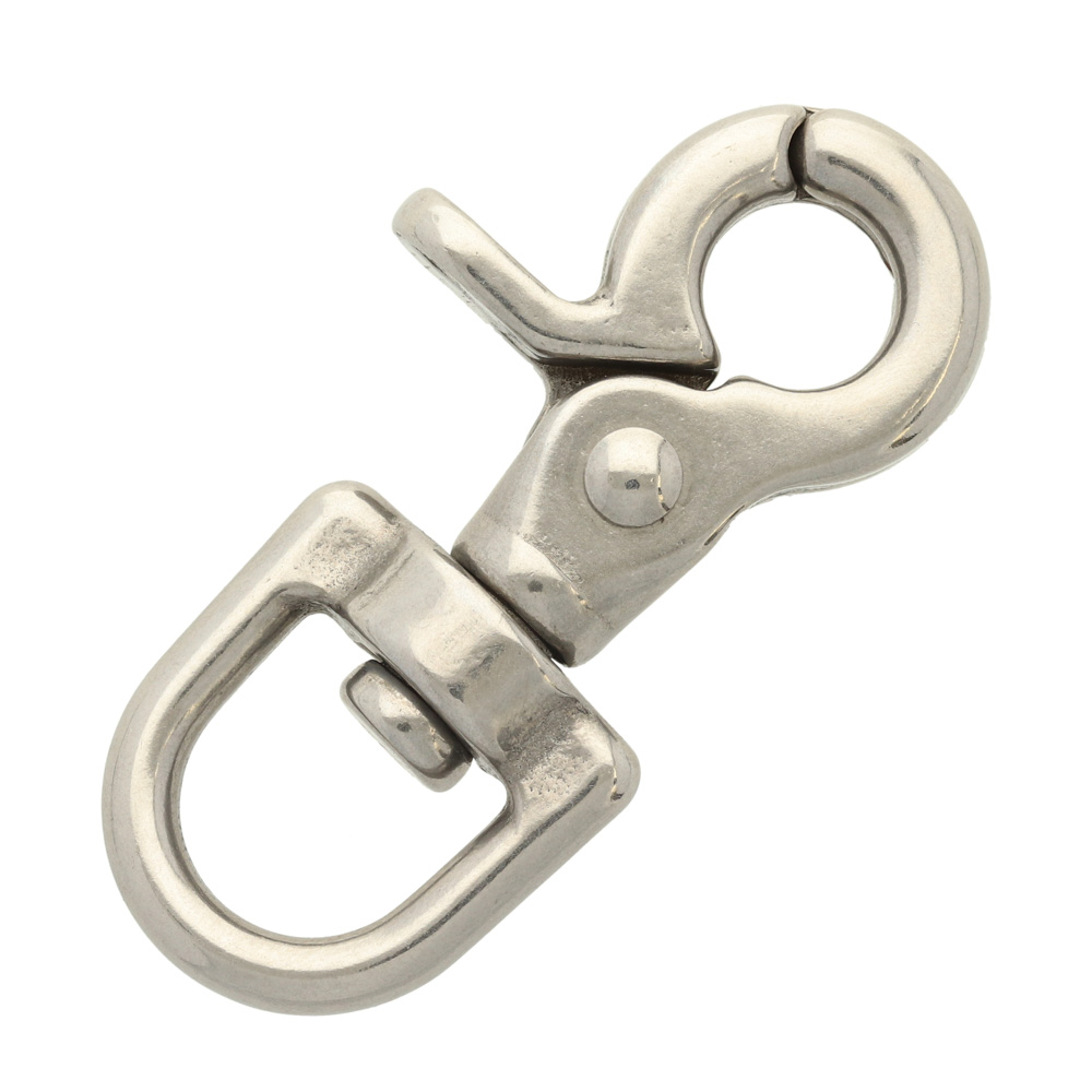 Stainless Steel 66 mm - Ø 17 mm Swivel eye Clip Carabiner - 10 Pieces