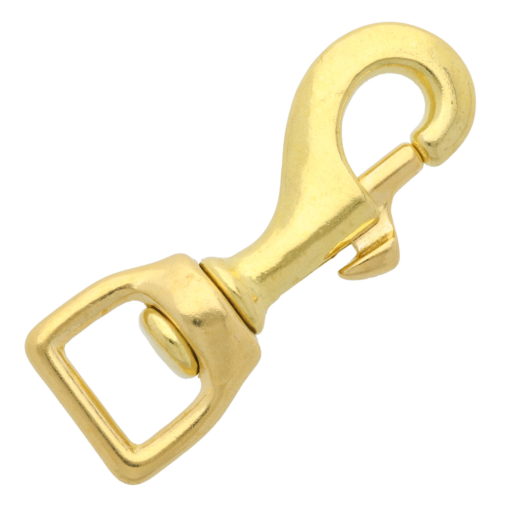 Brass 75 mm - ⧄ 19 mm Snap Hook - 10 Pieces