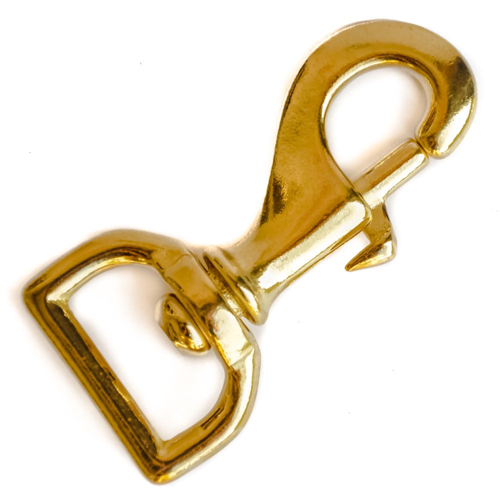 Brass 78 mm - ⧄ 25 mm Snap Hook - 10 Pieces
