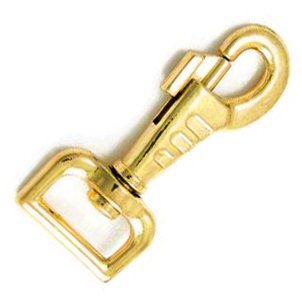 Brass 80 mm - ⧄ 25 mm Snap Hook - 20 Pieces